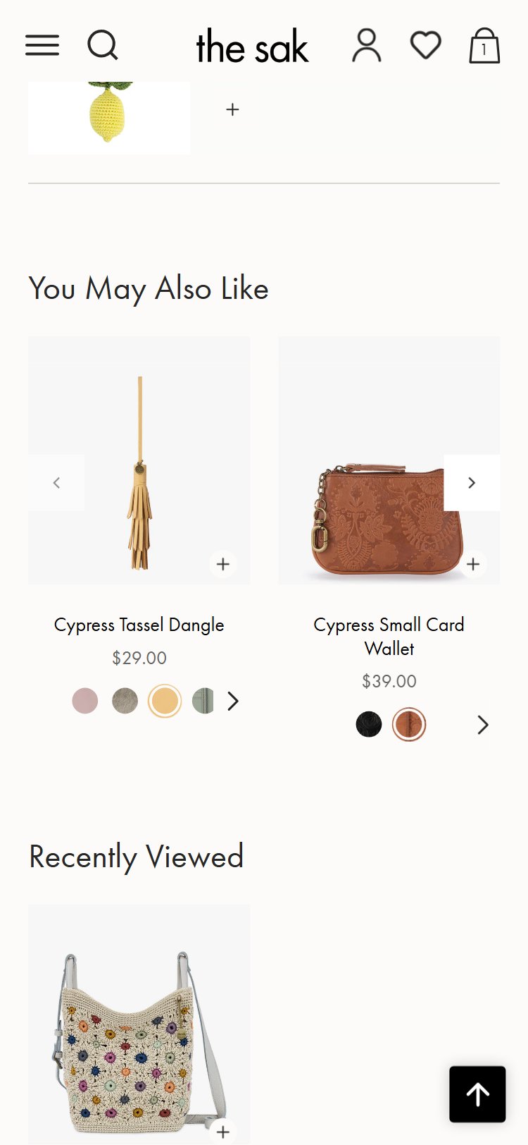 The Sak — Full Page Cart