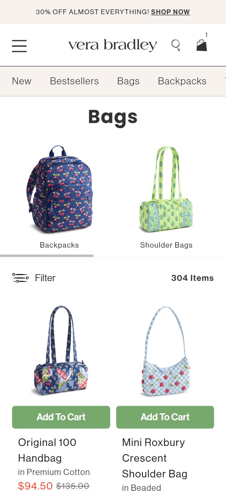 Vera Bradley — Mobile Collection Cards