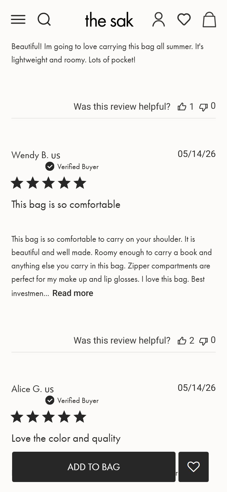 The Sak — Customers Also Bought